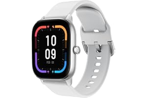 BOJYS Silikonowy sportowy pasek wymienny do zegarków Amazfit GTR Mini, 20 mm, Amazfit GTR 42 mm, Amazfit GTS 2, GTS 2 Mini, GTS 2e, Amazfit GTS 3, Amazfit GTS 4, Amazfit Bip, Bip Lite, Bip S, Bip U