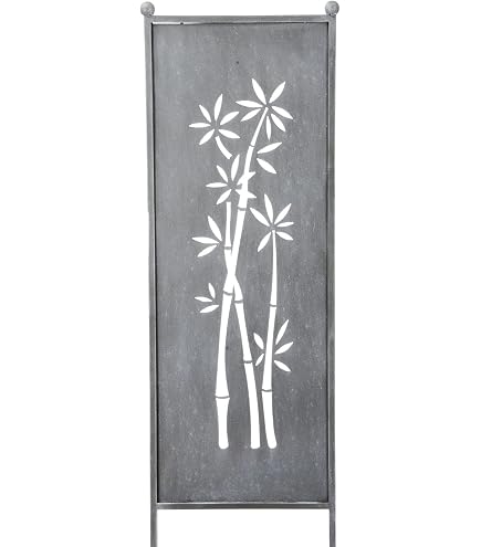 Edelrost Sichtschutzwand Pusteblume – H116cm, B32cm, Mit Erdspieß