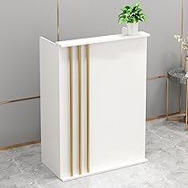 UULBDCD Empfangstheke Holz - Moderne Rezeptionstresen 60-160cm | Bürotheke Mit Schubladen & Schränken