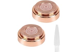 BEEHUG 2 Pcs Rose Gold Facial Hair Remover Replacement Heads Compatible with Finishing Touch Flawless Gen 2, Gentle and Effective Facial Hair Removal Tool for Women for Daily Use (Includes Cleaning Brush)