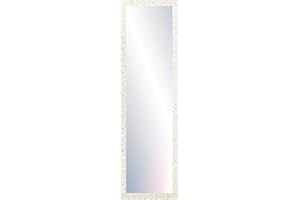 CHELY INTERMARKET - Espejos de Pared Cuerpo Entero 35x140cm(43,1x147,8cm) Blanco/Raya Dorado| Mod-156 | Variedad de TAMAÑOS |Ideal para salón, recibidor, Comedor, Dormitorio y decoración