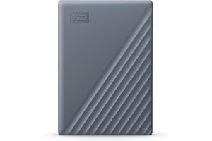 2TB My Passport® External HDD, Gray, Works with USB-C and USB-A Devices, Windows PC, Mac, Chromebook, Gaming Consoles, and Mobile Devices, Includes Backup Software and Password Protection