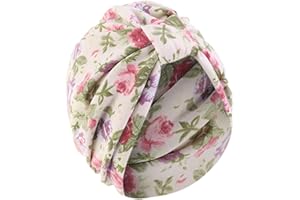 WWricotta Foulard en Bambou pour Femme - Chimio Turban Casquettes RéUtilisable Chapeau Bonnet Soie Cheveux Nuit Bonnet Sommeil Chapeau RéGlable Et Anti-Chute des Cheveux Foulard Chimio Femme éTé