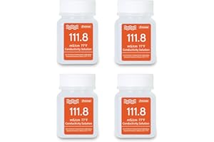 UIUZMAR EC 111.8 mS/cm Calibration Solution, EC Calibration Buffer Solution 111.8 mS/cm for EC TDS Salt Tester Calibration, Conductivity Calibration Solution 111.8 mS/cm, 50ml*4 Bottles