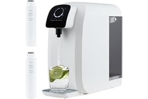 COSTWAY Umkehrosmose Wasserfilter, RO+PPC Wasserfiltrationssystem mit UV-Licht, Umkehrosmoseanlage Trinkwasserfilter für Zuhause, Osmoseanlage 4:1 Rein zum Abfluss (Schwarz)