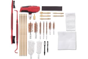 BIRCHWOOD CASEY Universal Gun Cleaning Kit | Durable Versatile Gun Maintenance Cleaning Tools Set of 22 | Brushes, Mops, Jags, Patches, Rod, T-Handle, Magnetic Strip & Case Included