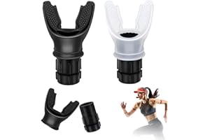 Fenglin-joy Breathing Trainer, 2 Stück Atemtrainingsgerät für die Lungenkapazität Tragbares Atemtrainer Verstellbarer Lungentrainer abnehmbar für einfache Reinigung (Weiß und Schwarz)