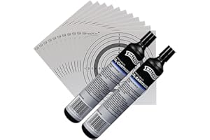 SHOOT-CLUB24 2 Walther Co2 Kapsel 88g für Gotcha, Softair, Paintball + 10 ShoXx.® Shoot-Club Zielscheiben 14x14 cm mit zusätzlichen grauen Ring und 250 g/m²