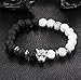 Produktbild Burenqi@ Großhandel Leopard Kopf Lavastein Bead Buddha Armband Stein Charme Tiger Eye Frauen Mann Armbänder & Armreifen, EIN