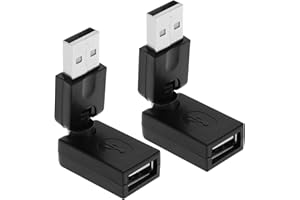 Create idea 2 szt. obracający się o 360 stopni adapter USB na USB 2.0 męski na żeński regulowane przedłużanie akcesoria do komputera, laptopa, telewizora, odtwarzacza DVD