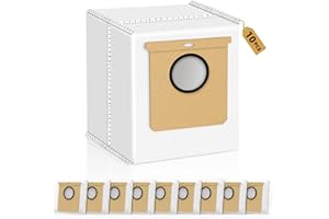 NIXOOT 10 sztuk worków do odkurzacza Eufy Clean L60 SES / L60 Hybrid SES / L50 SES robot odkurzający stacja ssąca, 2,5 l duża pojemność worków do odkurzacza 2 w 1 części zamienne
