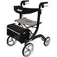 Drive Devilbiss Black Nitro Wheel Rollator with Backrest, Seat and bag