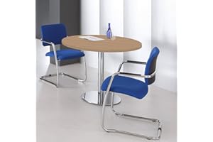 Weber Büro Optima runder Besprechungstisch Esstisch Küchentisch Tisch Bernstein-Eiche Rund Ø 100 cm