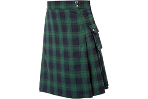 NALATIA Schottenrock Herren Schottischer Kilt Klassischer Vintage Original Karierter Punk Rock Karo Kurzer Karierter Klassischer Mit Kontrasttaschen Schottischen Stil Individualität Goth Tartan Skirt 2025 Neu