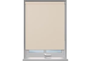 Home In Style 4U Roller blinds Thermal Blackout Roller blind - Trimmable UV Protection Child Safe Home Office Window Blinds Easy Fit Room Darkening shades Cappuccino Blind 60cm wide x 165cm drop