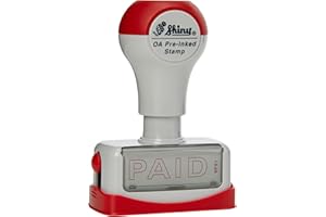PEIROKS Shiny EN001/NP01 Pre-Inked Paid Stamp