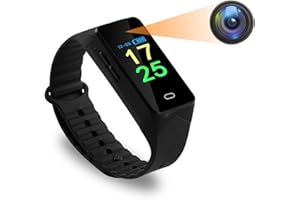 Diprevo Mini Camara Espía de Vigilancia, 1080P Cámara Oculta Espía Pantalla FullView Grabadora de Video con Spy Camara de Seguridad Exterior Deportes Pulsera