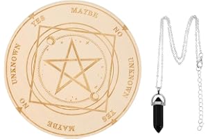 ieron Träspådomstavla med kristalldowsingpendelhalsband Witchcraft Kit Perfekt för praktiserande häxor Nybörjare Performance