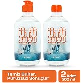 &Uuml;t&uuml; Suyu Zahmetsiz, Kolay ve Hızlı &Uuml;t&uuml;leme 2 Adet 500 ml - &Uuml;t&uuml;, Buhar Kazanlı &Uuml;t&uuml; ve Kırışık Giderici &Uuml;t&uuml;ler I&ccedil;in | Zahmetsiz