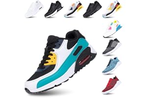 Hitmars Scarpe Running Uomo Donna Donna Ginnastica Sneaker Leggere Traspirante Outdoor Sportive Calzature da Corsa Pallavolo Tennis Nero Verde Bianco Rosa Giallo EU36-EU47