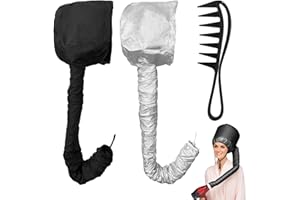 LARALILY 2 Stück Satin Diffuser Cap für Locken,Diffusor Cap,Diffuser Cap für Locken,Diffuser Cap mit 1 Kamm,Haartrockner mit Gummiband,für Haarstyling,Tiefenpflege und Trocknen (Schwarz,Silber)