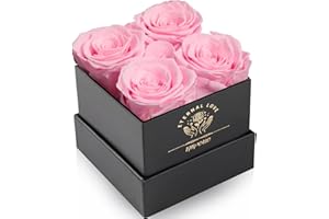 Impouo Rosenbox,Infinity Rosen,Konservierte Rose,Ewige Rose,Geburtstagsgeschenke FüR Frauen, Geschenke FüR Mutter/Freundin/Ehefrau/Oma, Geburtstag, Valentinstag,Ewige Blume