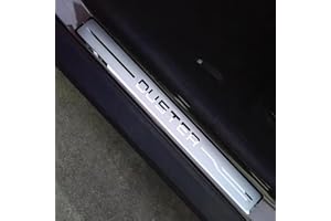 DADYM 4Stück Auto Edelstahl Einstiegsleisten Schutz für Dacia Duster 2010-2023 2024 2025,Türschweller Kratzschutz Abdeckung Protector Pedal Aufkleber Auto Außentürschwellenschutz,A