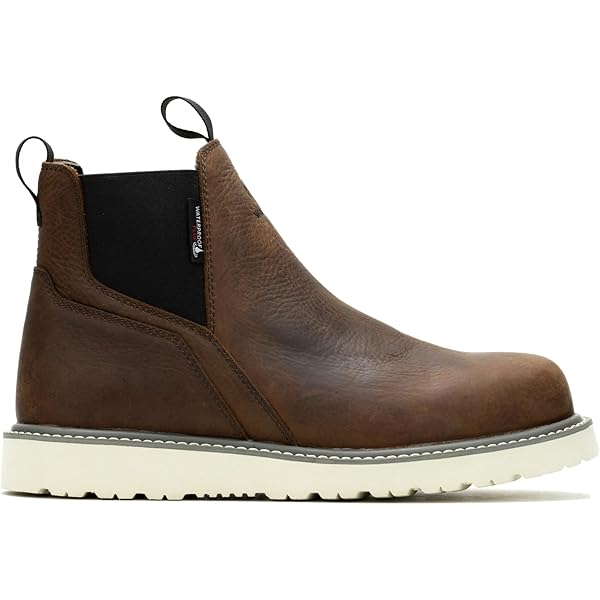 Georgia Boot AMP LT Wedge Chelsea Work Boot - Brown, Wide Width