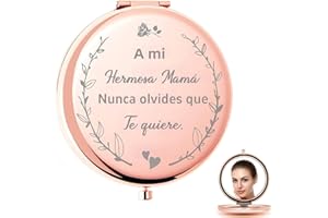 FANAOREN Regalo Dia de la Madre, Regalo Madre, Espejo Compacto-A MIA Hermosa Mamá, Regalo Mama, Regalos para Madres, Regalo Madre Cumpleaños, Navidad, Regalos Originales para Madre