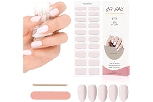 Kalolary 20 smalti per unghie autoadesivi, vino rosso adesivi per smalto per unghie adesivi completi per unghie UV/LED lampada richiesta strisce per unghie (rosa chiaro)