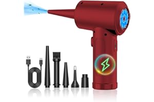 ZARM DUST Compressed Air Duster-91000RPM Super Power Cordless Electric Air Blower Duster, USB Rechargeable Durable 3-Gear Adjustable Dust Blower Cleaner for PC, Keyboard, Outdoor, House and Car