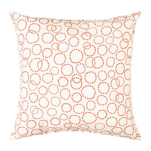 IKEA Zierkissen "Trädaster" Kissen in 40x40cm - waschbar - Sofakissen mit 170g Füllgewicht - weiß-orange