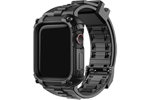 Fullmosa Schutzhülle und Armband Kompatibel mit Apple Watch 46mm Series 11 10, Robustes Sport Armband mit Case für iWatch 46mm, Schwarz