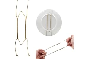 MOVKZACV 8 10 12 14 16 pollici Grucce per piatti da parete in acciaio inox compatibili piatti decorativi ganci piatto supporto per diaplay ganci da parete (25,4 cm)