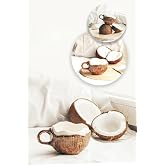 ARVALE El Yapımı Coconut Kupa 350 ml Estetik Kahve Fincanı