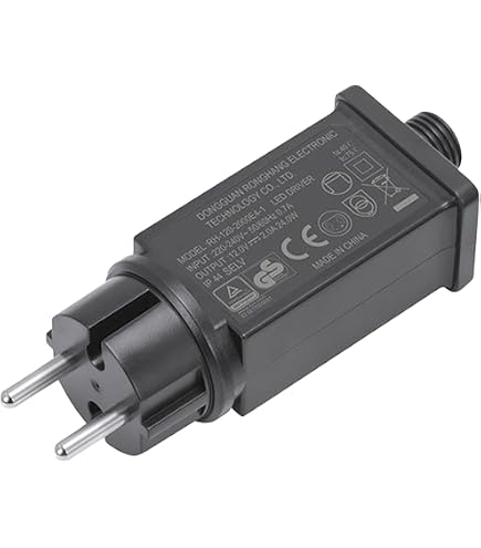 Transformateur LED 12V 2A 24W - Fiche UE - Étanche IP44 - Pour Guirlandes Lumineuses Et Décorations Gonflables Extérieures