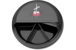 ANTON & SOPHIE Carl Oscar BentoDISC | mit Namen PERSONALISIERBAR | die drehbare Brotdose | 5 feste Fächer | Brotbox, Brotdose, Snackbox | für KiGa, Schule, Ausflug, Auto (grau (ohne Namen))