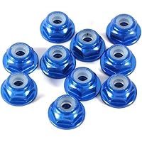 Sechskant-selbstsichernde Muttern, 10 Stück, M2-Mutter, CNC-Aluminium, Flansch, Nylon, selbstsichernde Metallmuttern…