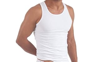 ITRAT Men's Cotton Vests Tank Tops Slim Fit Summer Top Breathable Sleeveless Shirt, Easy Fit Athletic Wear for Workout, Everyday Use and Training Activities (Pack 1, White, XL)
