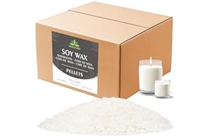 Waxcanpy Cera di soia per Candele, Cera per Candele di Prima qualità 3kg, Cera per Candele Fai da Te, Cera di soia Organica 100% Naturale per Candele