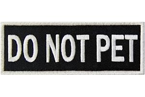 EMBTAO Chaleco de alerta de perro de servicio con emblema bordado de gancho y lazo DO NOT PET