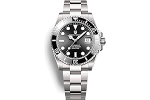 ROLLSTIMI Pagani Design Hommes Montre Automatique Business étanche analogique Montre Automatique NH35 Mouvement céramique Lunette tournante Verre Saphir en Acier Inoxydable Montres de Luxe.