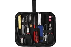 KULANNDER Herramientas De Fabricación De Joyas 22 Pcs Herramientas De Fabricación y Fijación De Reparaciones De Joyas Incluye Alicates, Cortador, Tijeras, Joyería De Cuentas Para Hacer Pendientes y Collar