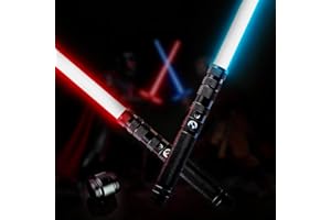 KIDCLOUD Light Sabers Star Wars Gifts: 2 Pack Lightsaber for Kids Adults Toys Weapons Rechargeable RGB 16 Colours Light Up Swords Xmas Birthday Party Cosplay Presents for Boys Girls Teenage Women Men Age 3+