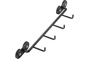 ONLYFIRE only fire Magnetischer Grillwerkzeughalter - Universal Metall Organizer für Kühlschrank, Grill, Besteck, Handtücher - 4 Aufbewahrungshaken zum Aufhängen von Küchenutensilien,