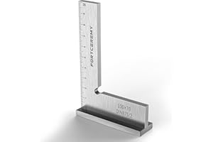 Anschlagwinkel, FortCeremy 90 Grad Winkelblöcke 100 * 70mm, Schlosserwinkel Präzisions-Werkzeugtischler-Stahl-Lineal-Satz Breite Basis Sitz-Winkel L-Typ, Layout Holzbearbeitung Messwerkzeug mit Skala