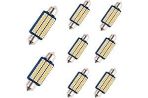 YOUNLEN Auto-Innenbeleuchtung, 8 Stück, 41MM, 500 Lumen,36MSD, 12 V LED-Innenbeleuchtung, Plug and Play, Auto-Innenbeleuchtung, Auto-Innenbeleuchtung Streifen, Xenon, Warm