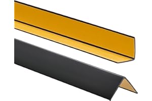 ProfiPVC Profilo Angolare PVC 30x30 mm - Listello di protezione in plastica flessibile - Striscia autoadesiva - Riparo dei profili angolari e bordi, facile da installare - 165cm, Nero