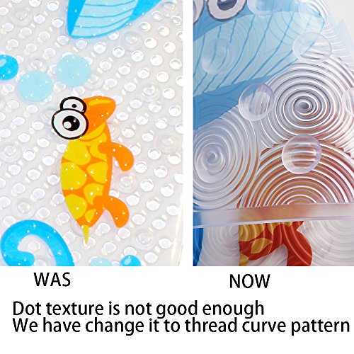 WARRAH Qualitäts-Baby-Anti-Rutsch-Antibakterielle Badmatte, schimmelbeständig Anti-Rutsch-Matten für Kinder, Antibakterielle Anti-Rutsch-Resistant Badezimmer-Matte für Kinder, Latex-Free 39cm/15in*70cm/27in (Dark Blue) - 4