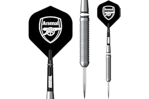 DARTS CORNER Officially Licensed Arsenal Football Club Steel Tip Brass Darts Set Gunners, 22g (D1417)